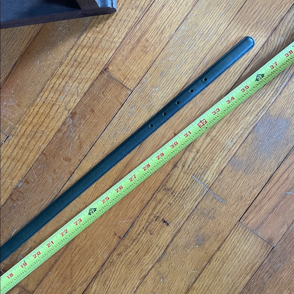 Coach Olive Green Genuine Leather Brass Belt 37.5” Medium with Tag - Picture 4 of 4